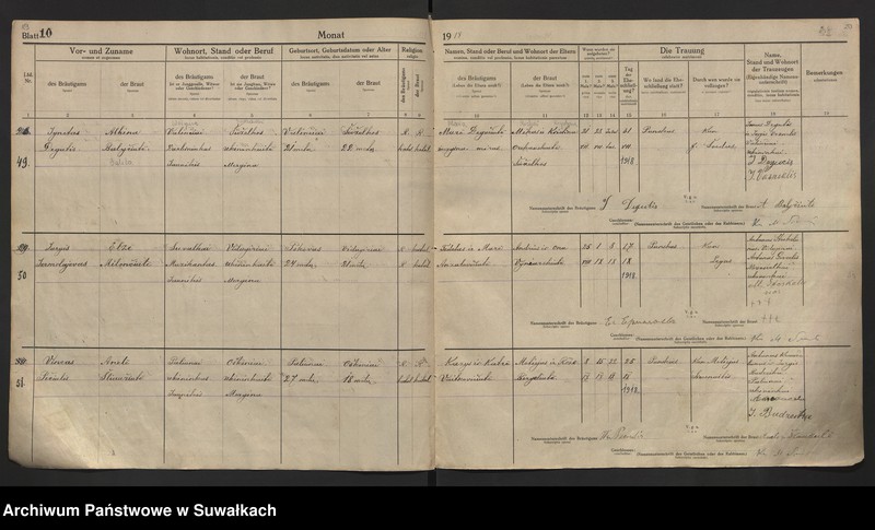 image.from.unit.number "[Księga akt małżeństw parafii rzymskokatolickiej w Puńsku z lat 1918-1921]"