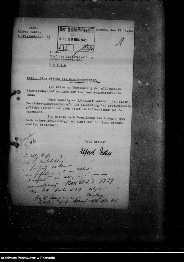 Obraz 5 z jednostki "Bewerbungsgesuche um Anstellung"