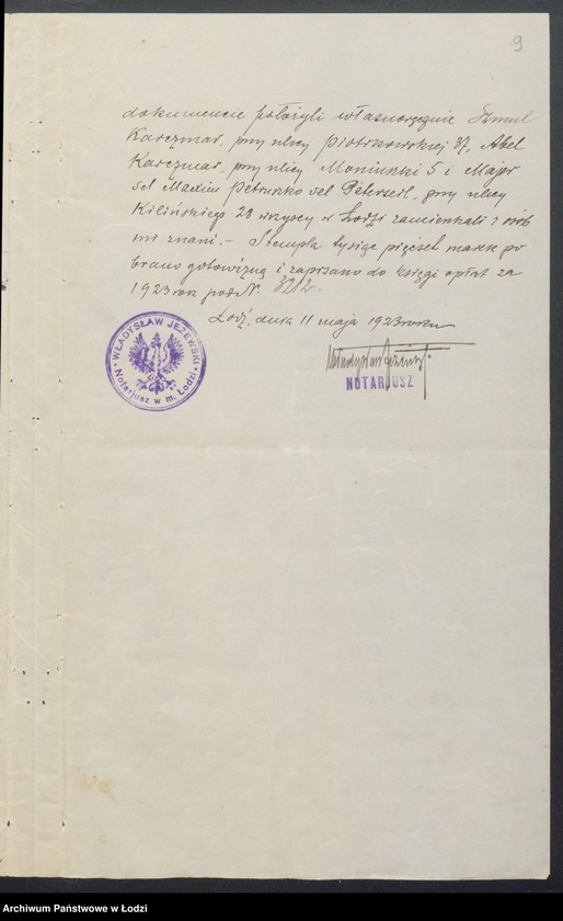 Obraz 11 z jednostki "Bracia Karczmar i M. Peterseil - handel manufakturą"