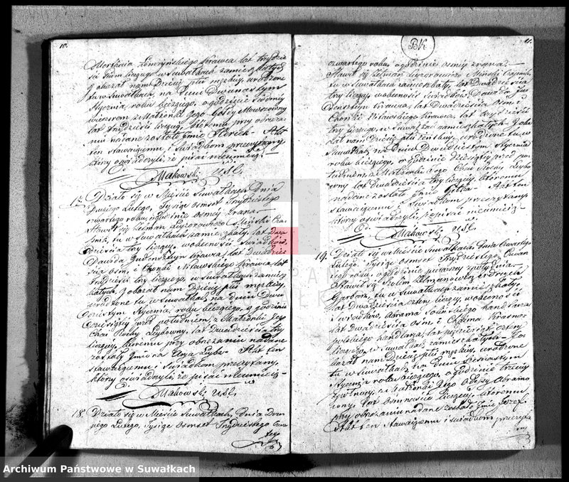 image.from.unit.number "Duplikat Akt Urzędnika Stanu Cwilnego Wyznania Moyżeszowego Okręgu Suwalskiego i Jeleniewskiego Urodzonych, Zaślubionych i Zmarłych z roku 1834"