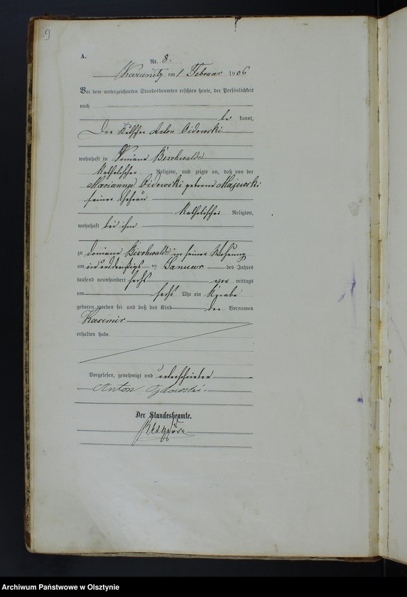 Obraz 11 z jednostki "Geburts-Haupt-Register Nr 1 -85, 1-77, 1-92, 1-76"