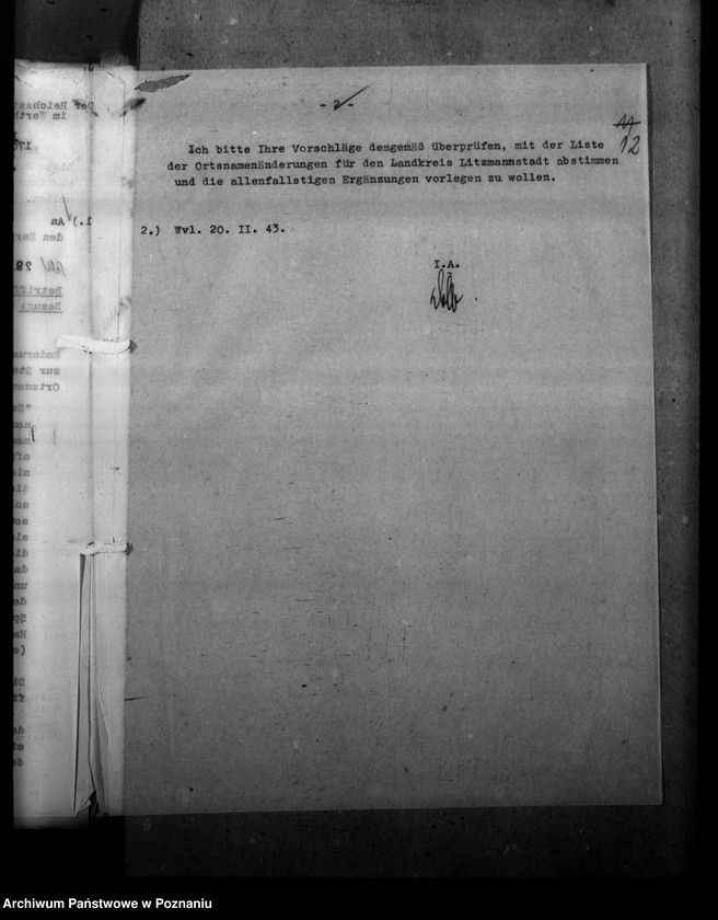 Obraz 16 z jednostki "Ortsnamenänderung - Litzmannstadt - Stadt (miasto Łódź)"