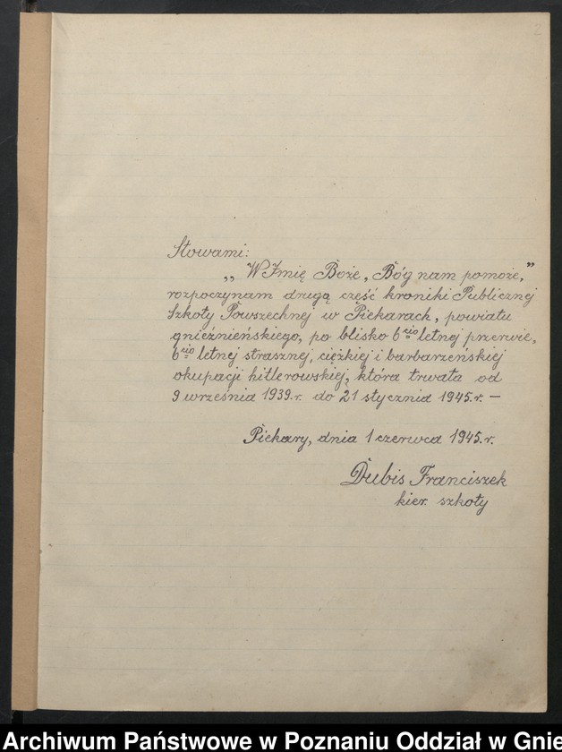 image.from.unit "Kronika Publicznej Szkoły Powszechnej w Piekarach pow. Gniezno cz.2"