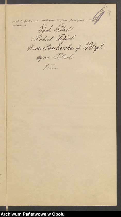 image.from.unit.number "Verfügung von Todes wegen der Witwe Anna Pelzel geb[orene] Hischer in Neustadt"