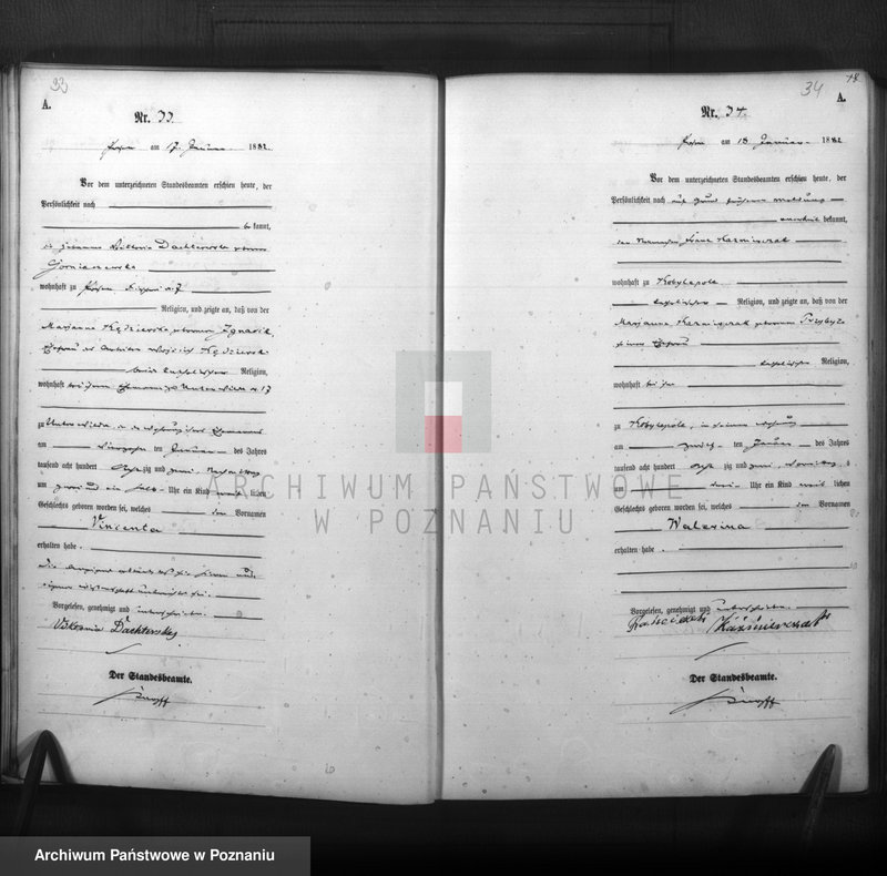 Obraz 19 z jednostki "Księga urodzeń t. I"