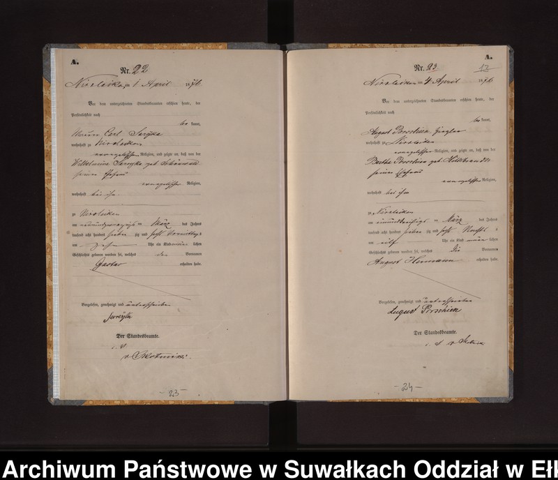 image.from.unit.number "Geburts-Haupt-Register des Königlich Preussischen Standes-Amtes der Stadt Nicolaiken Kreis Sensburg"