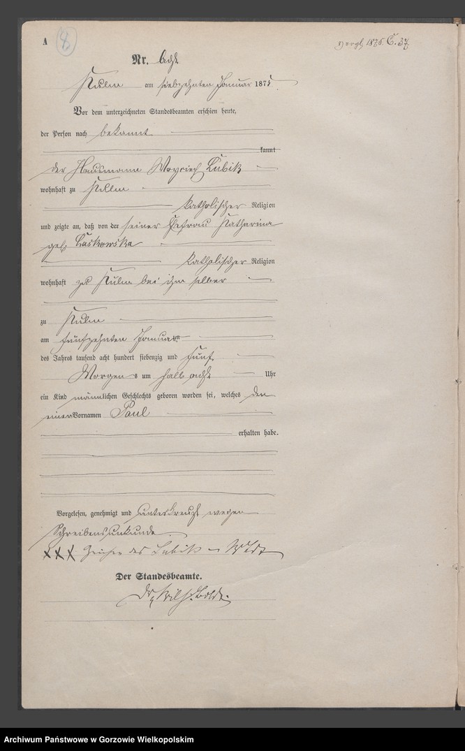 Obraz 11 z jednostki "Geburts Register"
