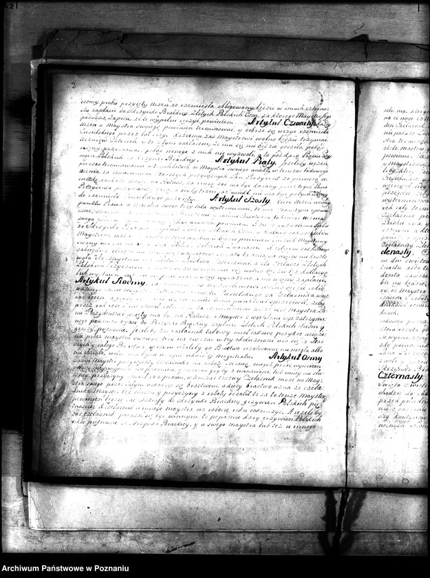 Obraz 6 z jednostki "Or. Stanisław August /Poniatowski/, król polski, transumuje artykuły cechu ciesielskiego w Poznaniu zatwierdzone 1765.7.VIII przez władze miejskie Poznania i potwierdza"