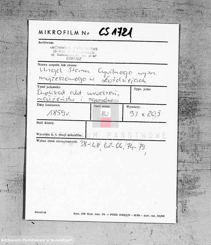 image.from.unit.number "Duplikat urodzonych, zaślubionych, zmarłych Żydów w okręgu Łoździeje w roku 1859"