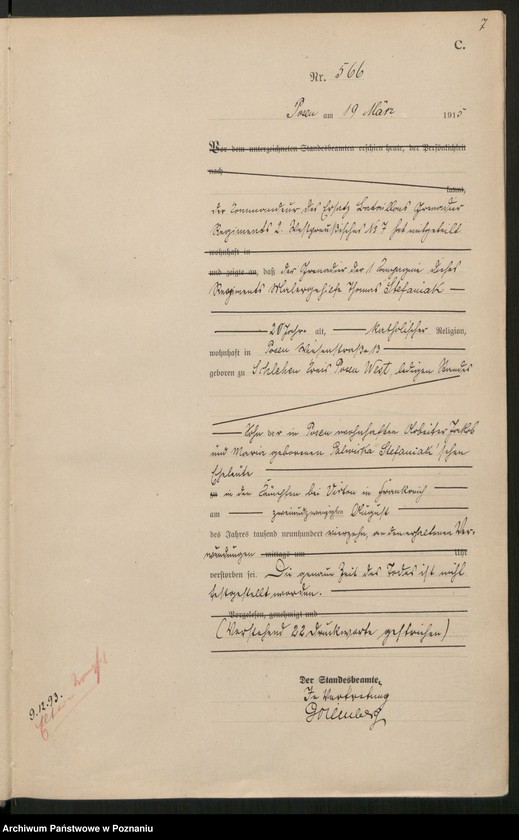 Obraz 9 z jednostki "Księga miejscowa zgonów tom II [Rejestr główny zgonów]"