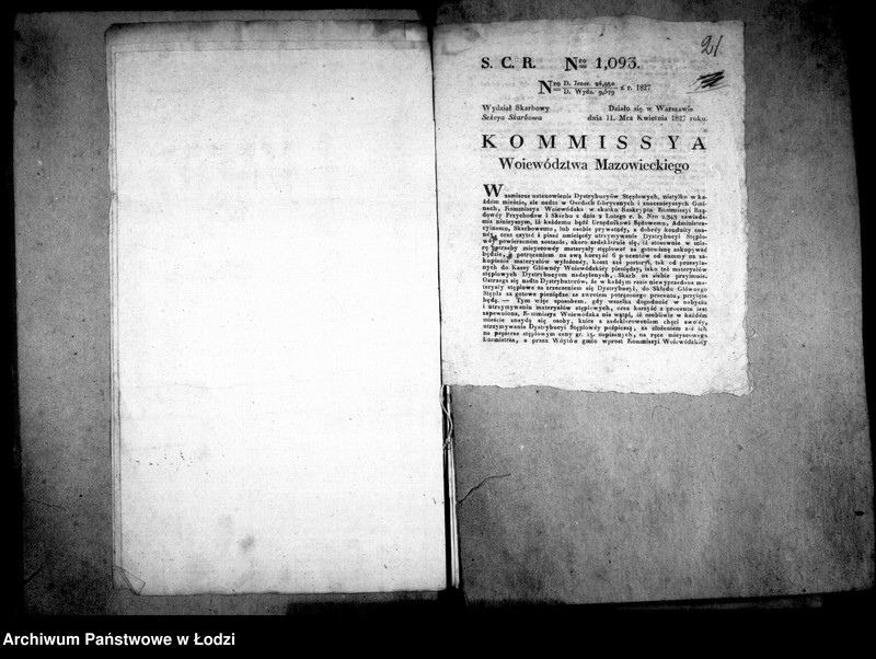 Obraz 17 z jednostki "Akta tyczące się konsensów na dystrybucję papieru stemplowego"