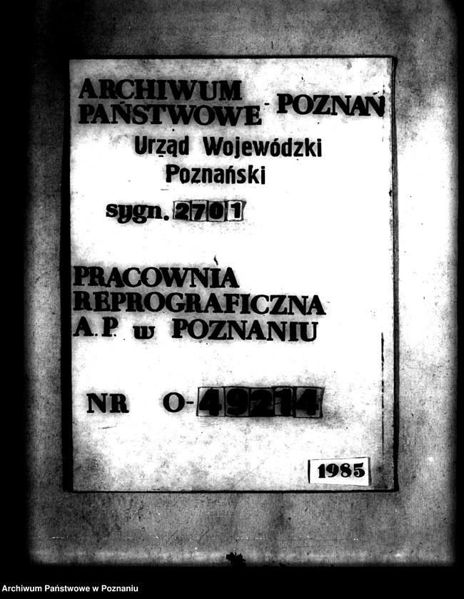 Obraz 1 z jednostki "Gorzelnie w powiecie poznańskiego nr 67 /akta dotyczące nieruchomości/"