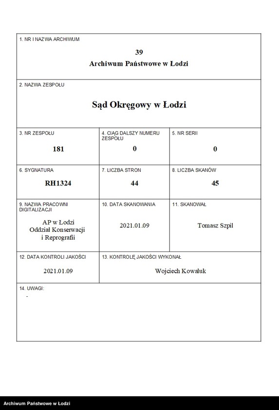 Obraz 1 z jednostki "Abram Hendeles i Dawid Nenfeld- handel towarem galanteryjnym"