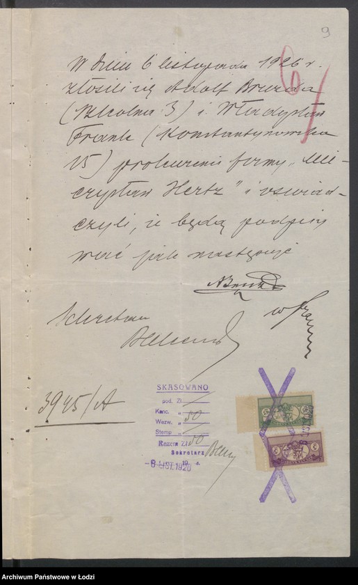 Obraz 11 z jednostki "Mieczysław Hertz – biuro ajenturowe"