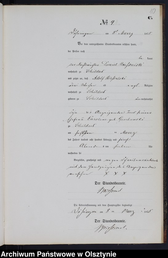 image.from.unit.number "Sterbe-Neben-Register Nr 1 - 45"