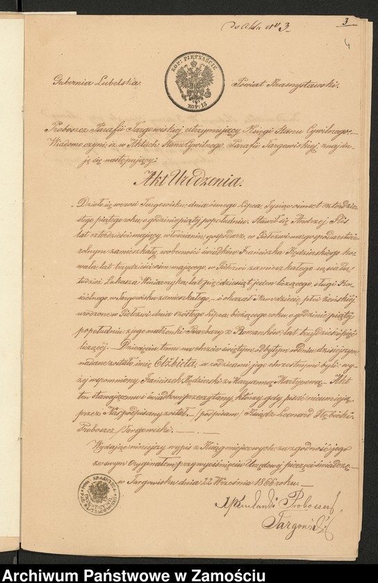 image.from.unit.number "Alegaty do ksiąg urodzeń, małżeństw i zgonów z lat 1866 – 1870"