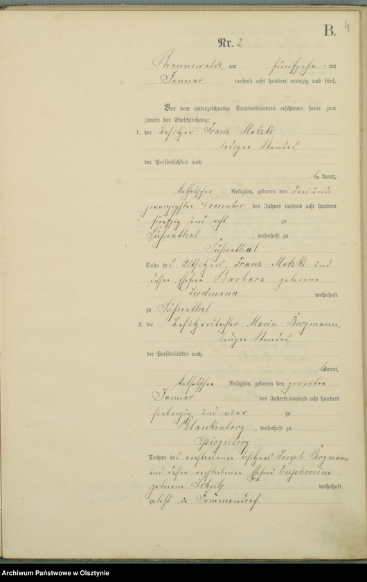 image.from.unit.number "Heiraths-Haupt-Register Nr 1 - 21"