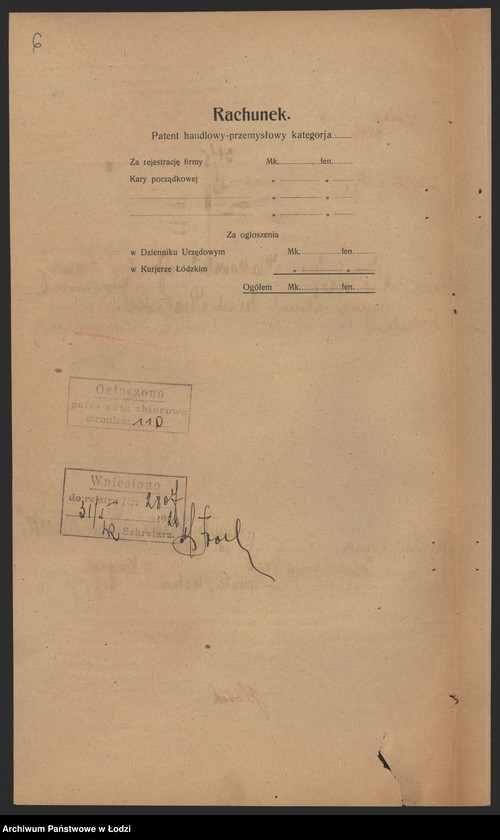 Obraz 8 z jednostki "Izrael Szmul Krakowski – sprzedaż drzewa"