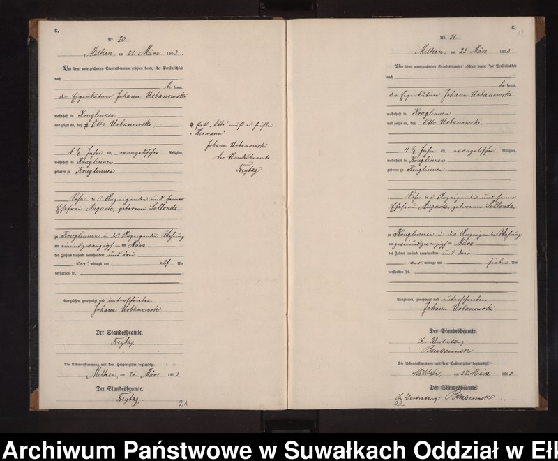 image.from.unit.number "Sterbe-Neben-Register des Preussischen Standes-Amtes Stasswinnen Kreis Lötzen"