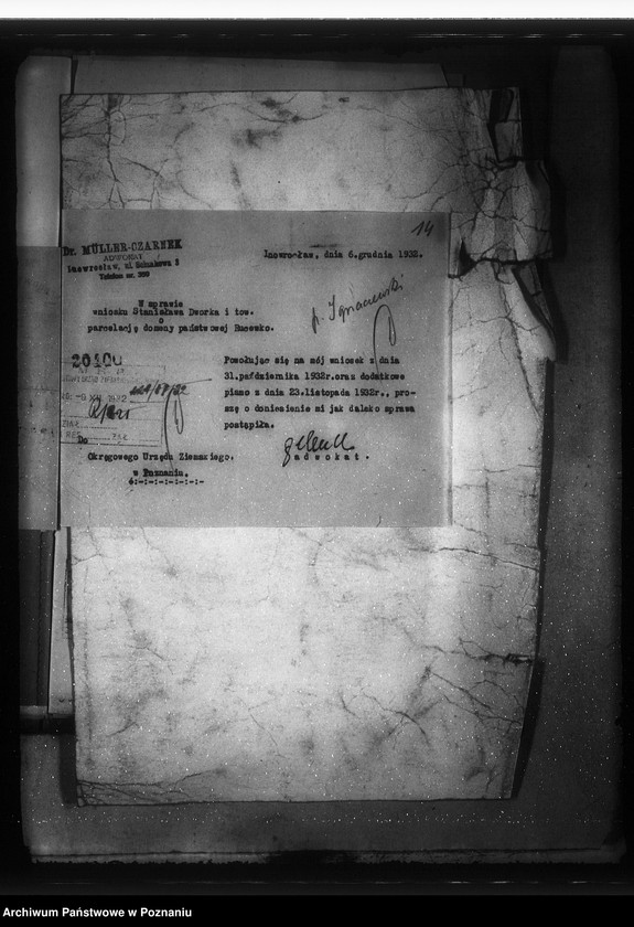 Obraz 19 z jednostki "Przejęcie majątku Rucewko powiat inowrocławski"