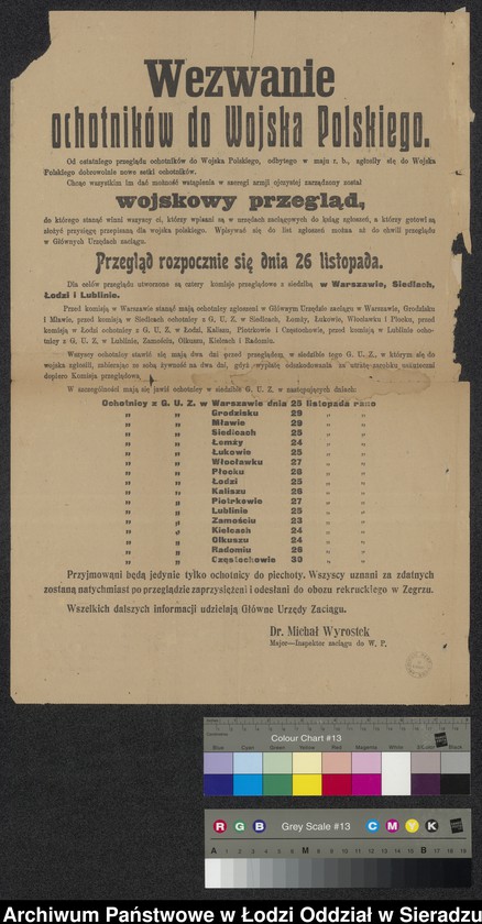 Obraz 4 z kolekcji "Obwieszczenia w sprawie poboru do Wojska Polskiego111"