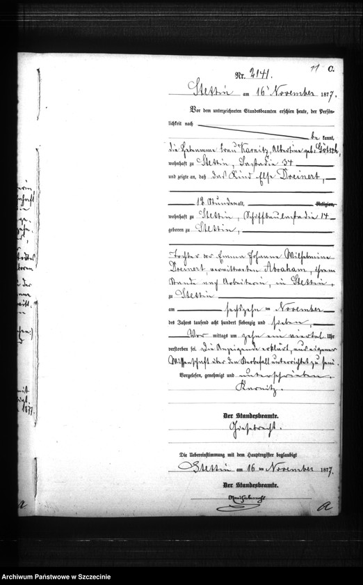 Obraz 14 z jednostki "Sterbe-Register (Neben-Register) Band VI"