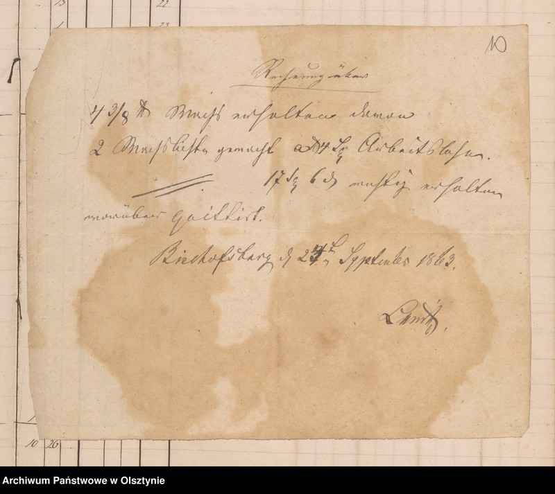 image.from.unit.number "Rechnung der Kirchen Kasse zu Sorqiutten"
