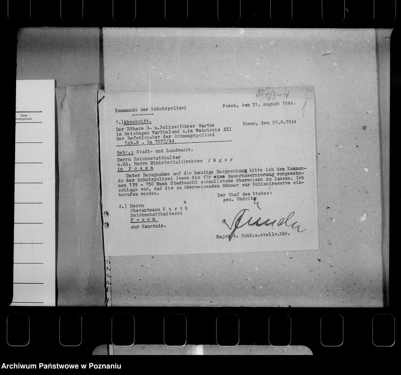 Obraz 5 z jednostki "Abstellung von Gefolgschaftsmitglieder zur Polizei - Reserve"