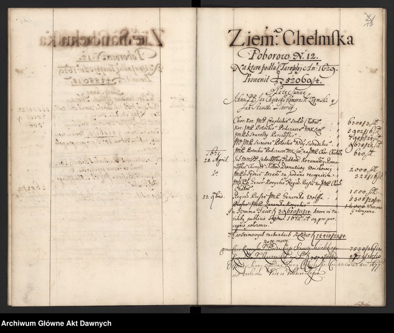 image.from.unit.number "Rozliczenie z poboru i podymnego uchwalonych w 1670 r."