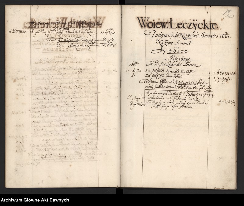 image.from.unit.number "Rozliczenie z poboru i podymnego uchwalonych w 1670 r."