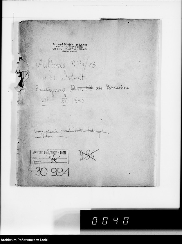 Obraz 4 z jednostki "Auftrag R.71/43 H BA.L L