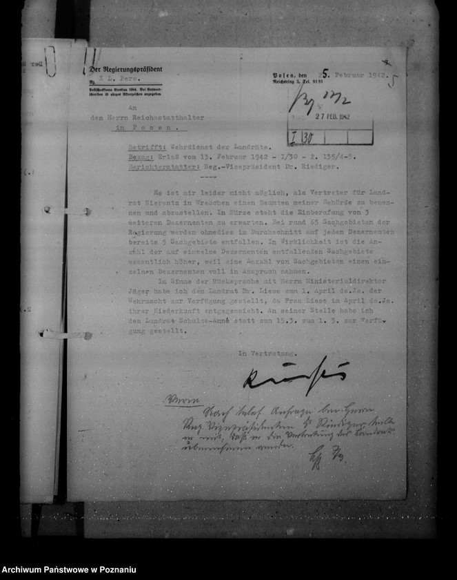 Obraz 9 z jednostki "Służba wojskowa landratów, Reg. Posen"