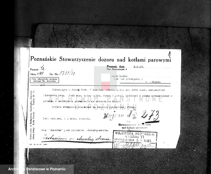 Obraz 5 z jednostki "Fabryka kazeiny w Lubaszu pow. czarnkowski własność Firma Kazeina T. A. Poznań"