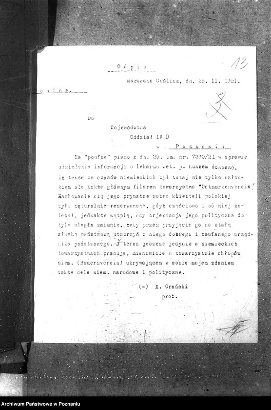 Obraz 18 z jednostki "Pow. lekarz Weterynaryjny Oborniki"