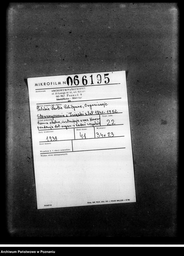 Obraz 2 z jednostki "Pisma okólne, instrukcje oraz korespondencja dotycząca organizacji i zadań zespołów nauczycielskich Obozu Zjednoczenia Narodowego. Listy obecnych na odprawach delegatów w/w sprawie"