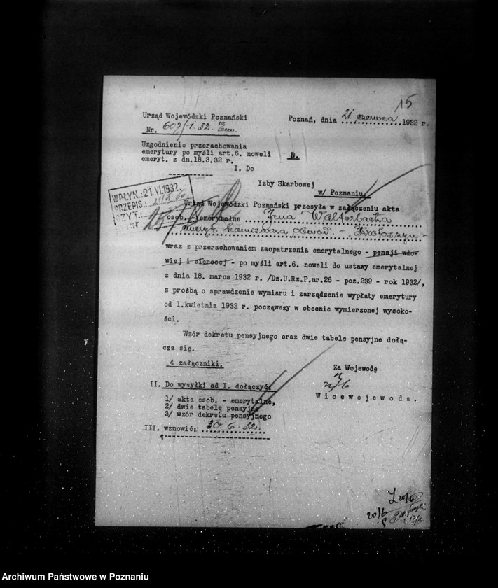 Obraz 20 z jednostki "Akta osobiste Walterbacha Jana komisarza obwodowego w Trzemesznie"