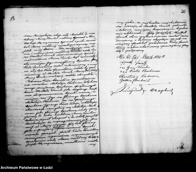 Obraz 17 z jednostki "Akta tyczące się ustanowienia opieki nad nieletnią Anną Zemler po zmarłych Engelharcie i Otylii z Bachmanow małżonków Zemler pozostałą córką"