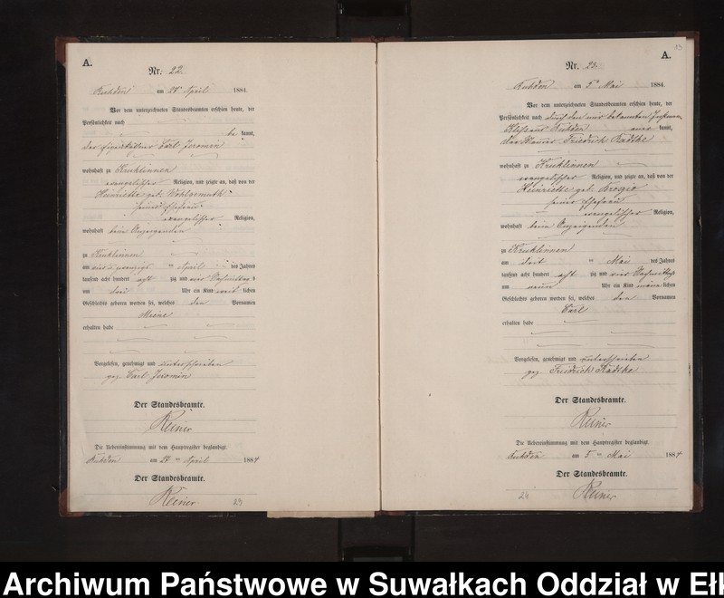 image.from.unit.number "Geburts-Neben-Register des Preussischen Standes-Amtes Stasswinnen Kreis Loetzen"