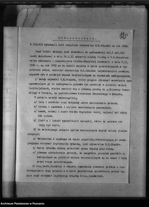 Obraz 16 z jednostki "Deleg. Departamentu Rolnictwa i D. Państw. Rybołówstwo"