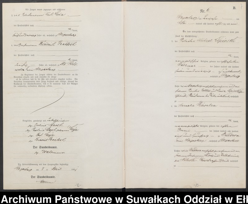 image.from.unit.number "Heiraths-Neben-Register des Preussischen Standes-Amtes Angerburg Kreis Angerburg"