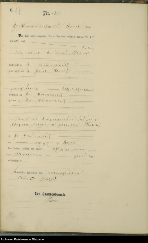 image.from.unit.number "Sterbe-Haupt-Register Nr 1 - 78"