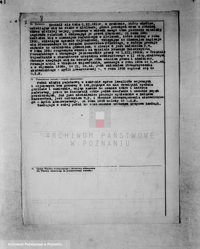 Obraz 13 z jednostki "/Wnioski o odznaczenia/"