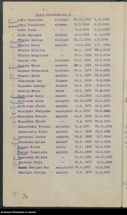 Obraz 5 z jednostki "[Obwód X - głosuje w Szkole Powszechnej Pomocniczej /listy wyborców/]"