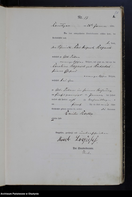 image.from.unit.number "Geburts-Haupt-Register Tom I,Nr 1 - 150"