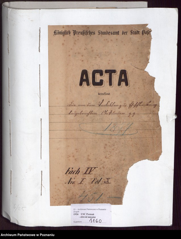 Obraz 2 z jednostki "Die von den Verlobten beigebrachten Urkunden zur Eheschliessung pro 1897"