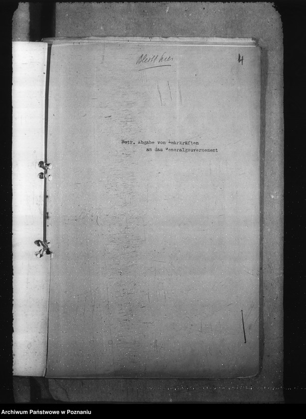 Obraz 8 z jednostki "Abgabe von Lehrkräften an das Generalgouvernement. Förderung volksdeutscher Lehrer"