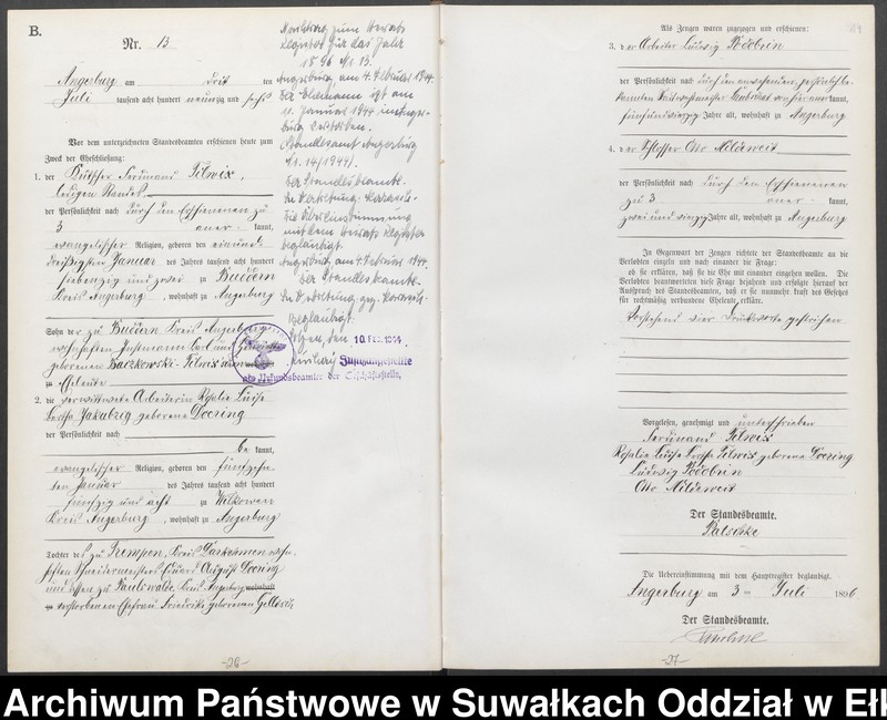 image.from.unit.number "Heiraths-Neben-Register des Preussischen Standes-Amtes Angerburg Kreis Angerburg"