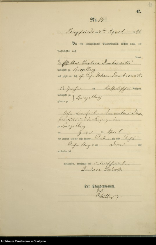 image.from.unit.number "Sterbe-Haupt-Register Nr 1 - 62"