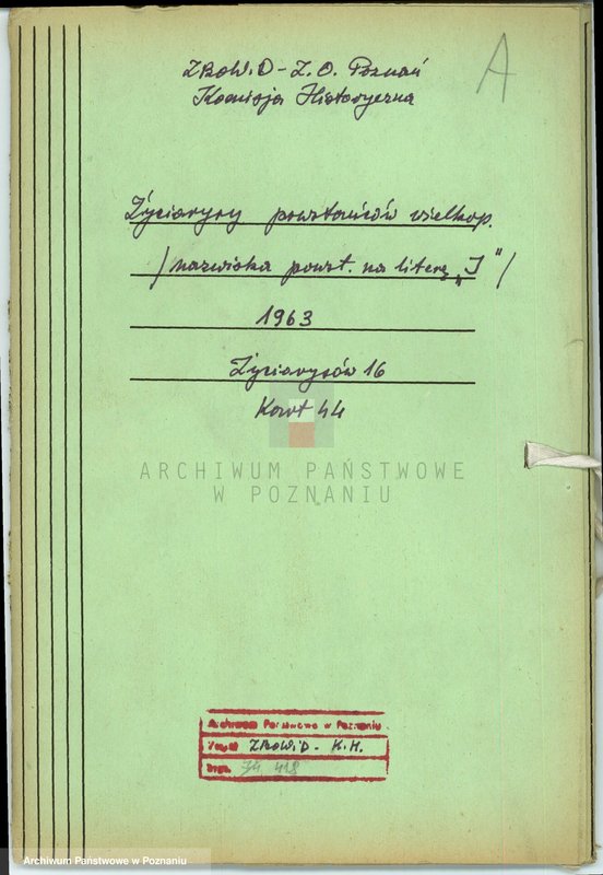 Obraz 4 z jednostki "Życiorysy powstańców wielkopolskich: I."