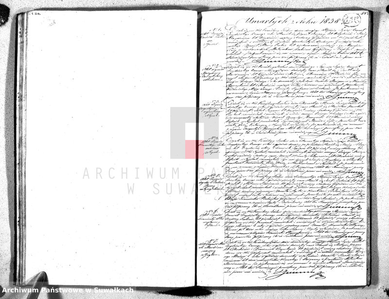 image.from.unit.number "Duplikat Urodzonych Umarłych i Zaślubionych Parafii Liszkowskiey za Rok 1838"